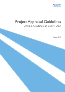Unit 6.5 Guidance on using TUBA - National Roads Authority of Ireland