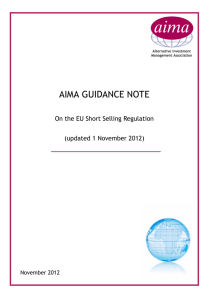 Short Selling regulation Guidance Note - Guidance Note