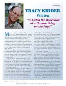 Tracy Kidder Writes