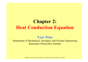 Chapter 2: Heat Conduction Equation