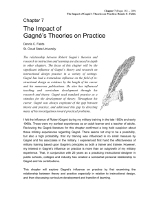 Chapter 7 The Impact of Gagne's Theories on Practice
