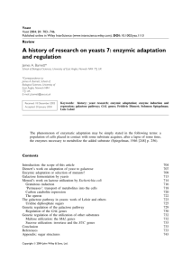A history of research on yeasts 7: enzymic adaptation and regulation