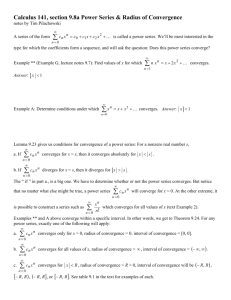 Calculus 141 section 9.8a lecture notes