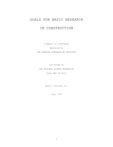 goals for basic research in construction