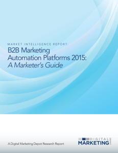 B2B Marketing Automation Platforms 2015