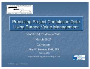 Predicting Project Completion Date Using