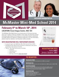 McMaster Mini-Med School 2014
