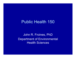 Public Health 150 - UCLA School of Public Health