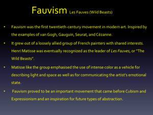 Fauves to Cubism to Vorticism