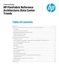 HP FlexFabric Reference Architecture: Data Center Trends
