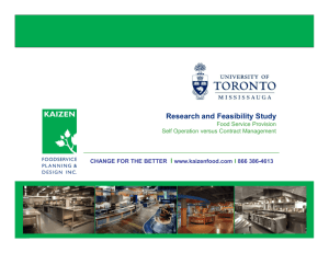 Feasibility Study - University of Toronto Mississauga