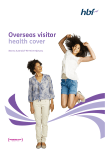 Overseas visitor health cover