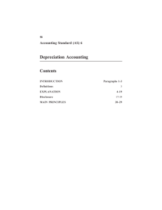 Depreciation Accounting Contents