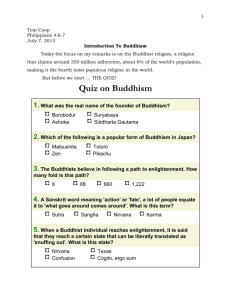 Quiz on Buddhism