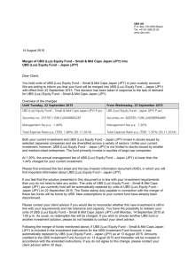 14 August 2015 Merger of UBS (Lux) Equity Fund – Small & Mid
