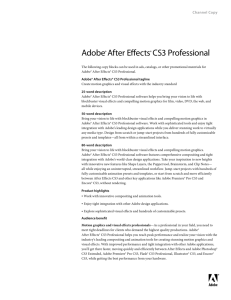 Adobe® After Effects® CS3 Professional