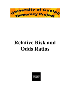 Relative Risk and Odds Ratios