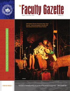 The Faculty Gazette, Volume 8, Number 2