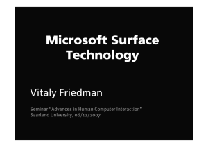 Microsoft surface technology w5