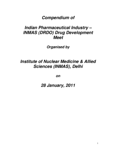 Compendium of Indian Pharmaceutical Industry – INMAS (DRDO