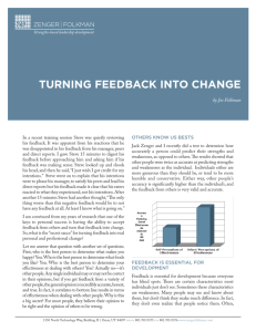 turning feedback into change