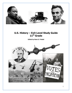 U.S. History – Exit Level Study Guide 11th Grade