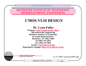 cmos vlsi design - People - Rochester Institute of Technology