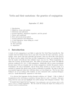 Verbs and their mutations: the genetics of conjugation
