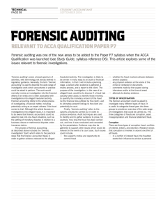 FORENSIC AUDITING