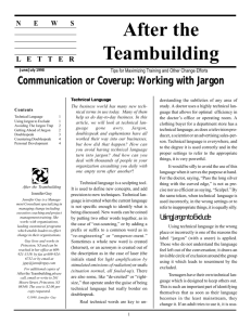 Communication or Cover-up: Working with Jargon