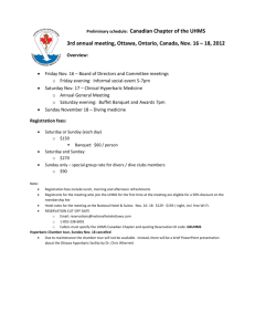 CC UHMS 2012 Program - Canadian Chapter