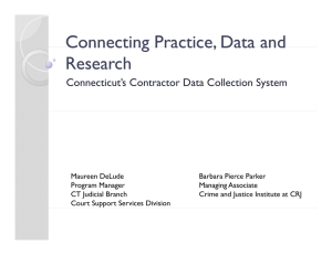 Connecting Practice, Data and Research