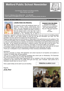 Metford Public School Newsletter