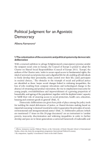 Political Judgment for an Agonistic Democracy