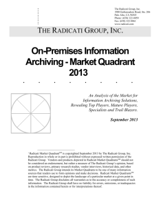 On-Premises Information Archiving: Market Quadrant 2013