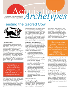 Feeding the Sacred Cow - Software Engineering Institute