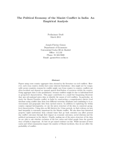 The Political Economy of the Maoist Conflict in India: An Empirical