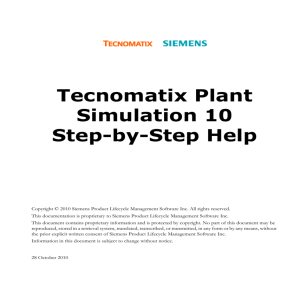 Tecnomatix Plant Simulation 10 Step-by-Step Help
