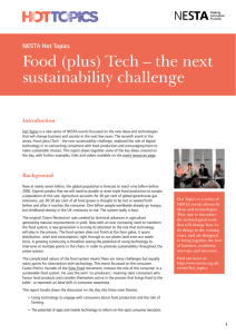 Food (plus) Tech – the next sustainability challenge
