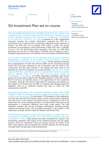 EU Investment Plan set on course