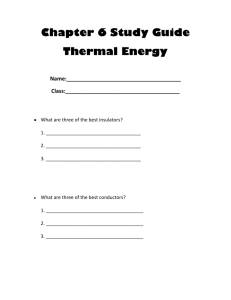 Chapter 6 Study Guide Thermal Energy