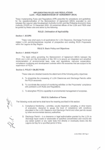 Memorandum of Agreement between PEZA and LLDA