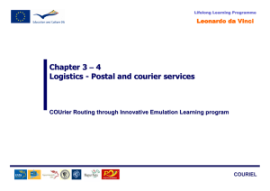 Chapter 3 – 4 Logistics - Postal and courier services