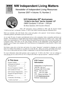 Summer 2007 Newsletter Standard Print Edition