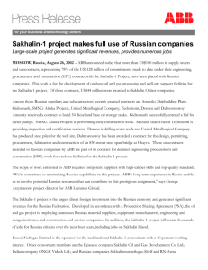 Sakhalin-1 project makes full use of Russian companies