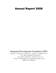 ANNUAL REPORT 2004 - Integrated Development Foundation (IDF