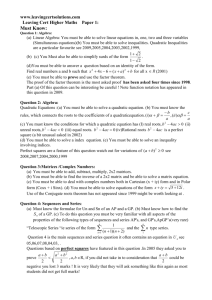 Maths Higher Level Paper 1
