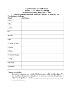 3rd grade science test Study Guide