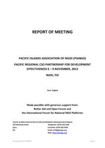 Pacific Sub-Regional Meeting Report