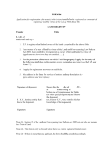 Land Registry Form 86
